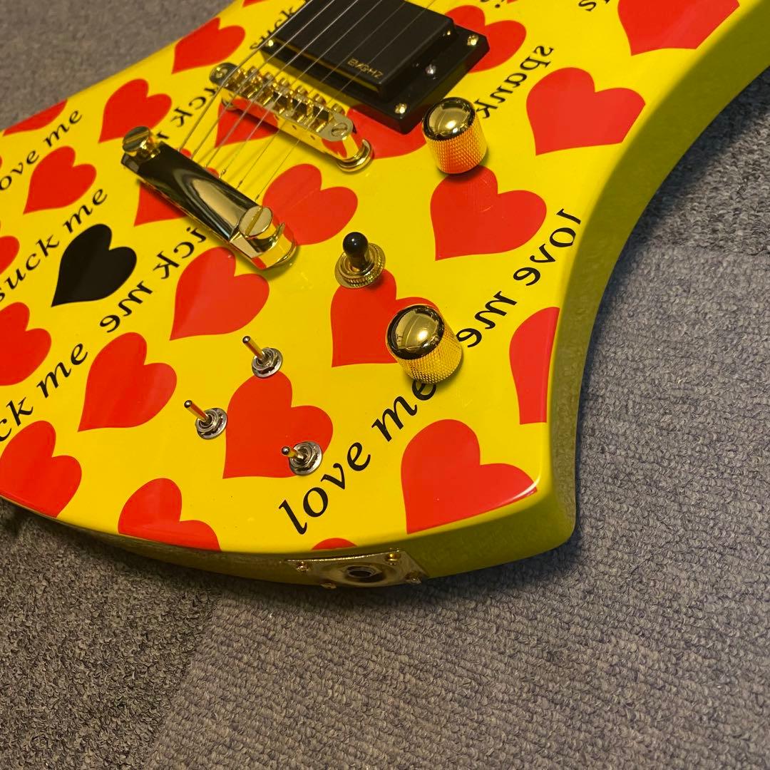 X JAPAN hideシグネチャータイプ コンポーネントギター イエローハート