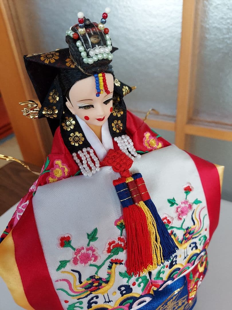 韓国　花嫁人形　韓服　民族衣裳　花嫁衣裳