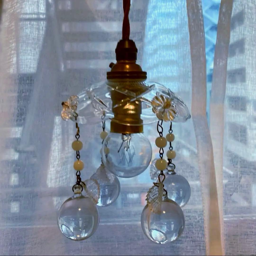 （専用）ミニシャンデリア　【りんご】　19世紀　フランス　アンティーク　シェード