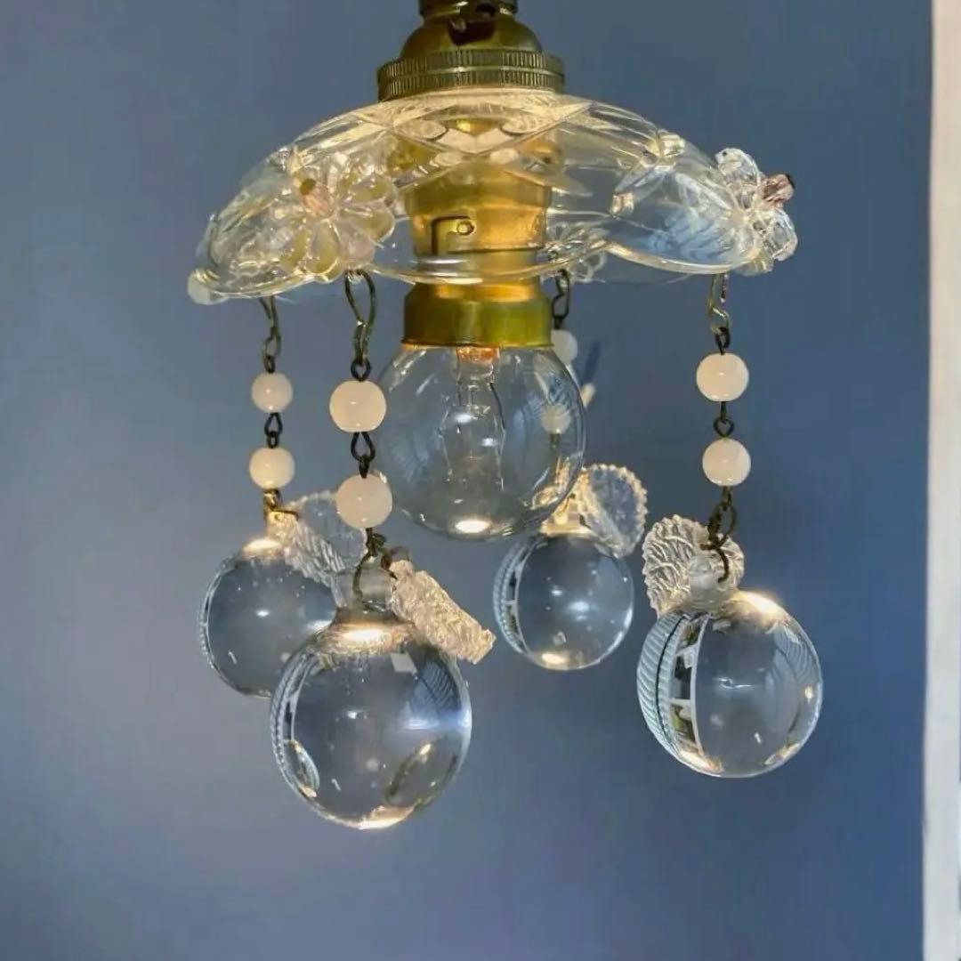 （専用）ミニシャンデリア　【りんご】　19世紀　フランス　アンティーク　シェード