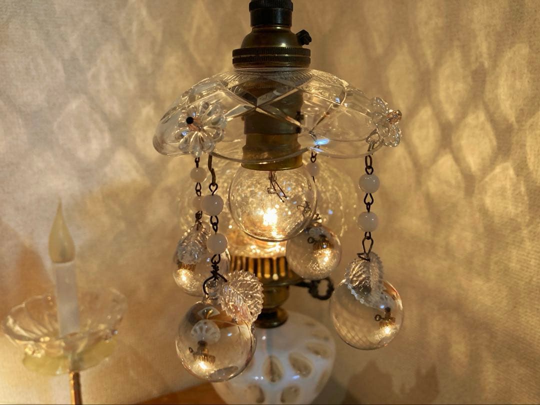 （専用）ミニシャンデリア　【りんご】　19世紀　フランス　アンティーク　シェード