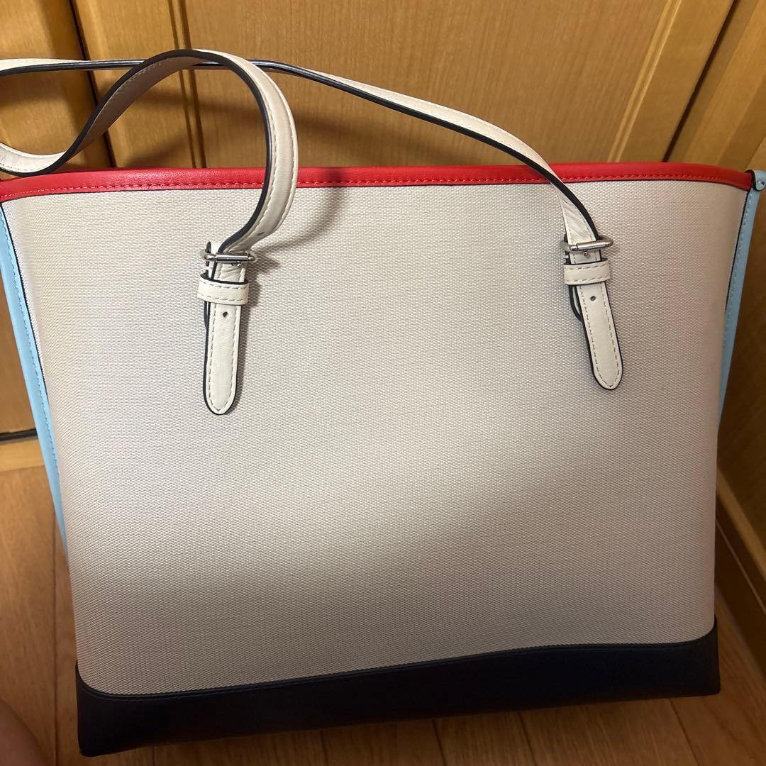 COACH ショルダーバッグ ベージュ/赤/黒