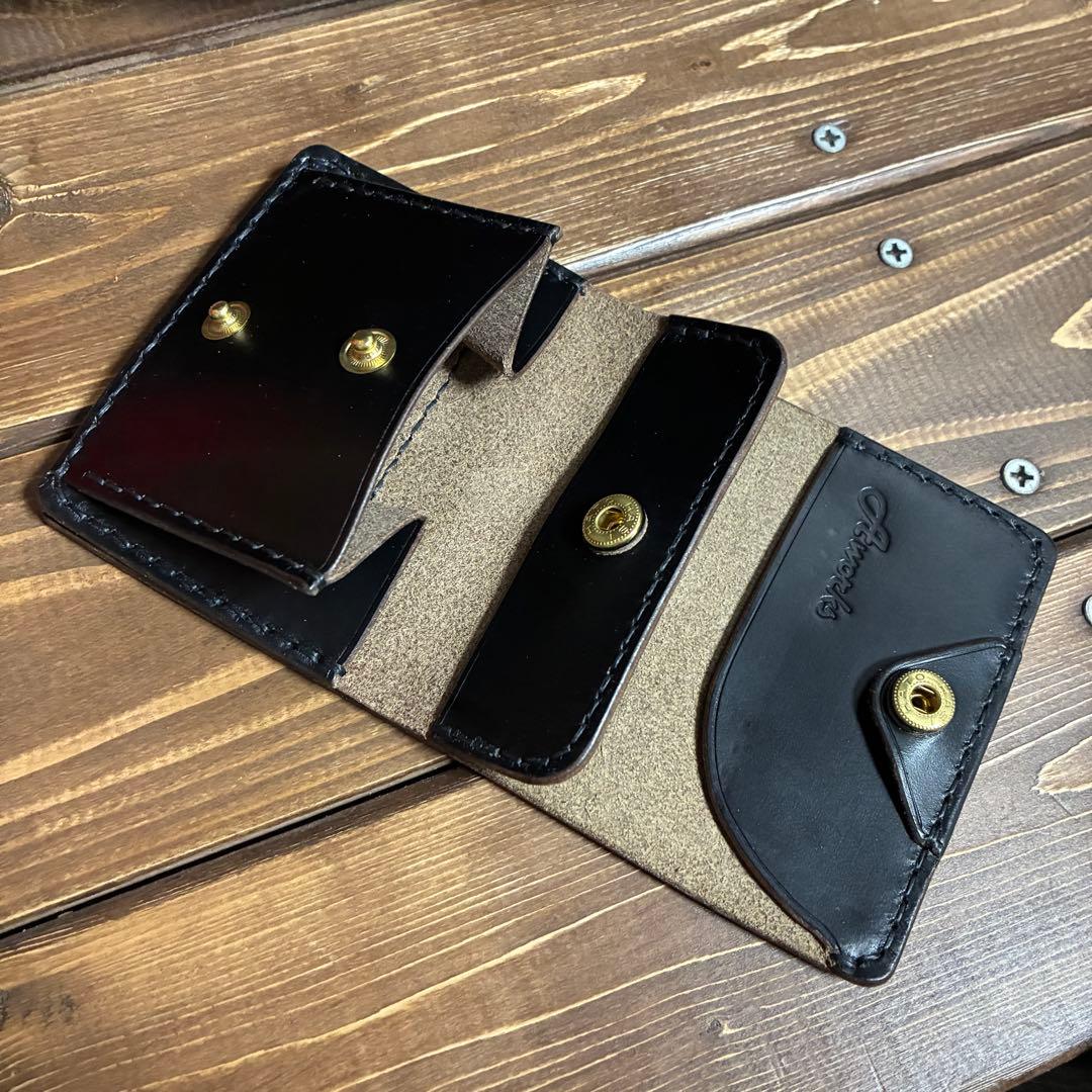 ミニウォレット　トラッカーウォレット　ホーウィン社　クロムエクセル　茶芯