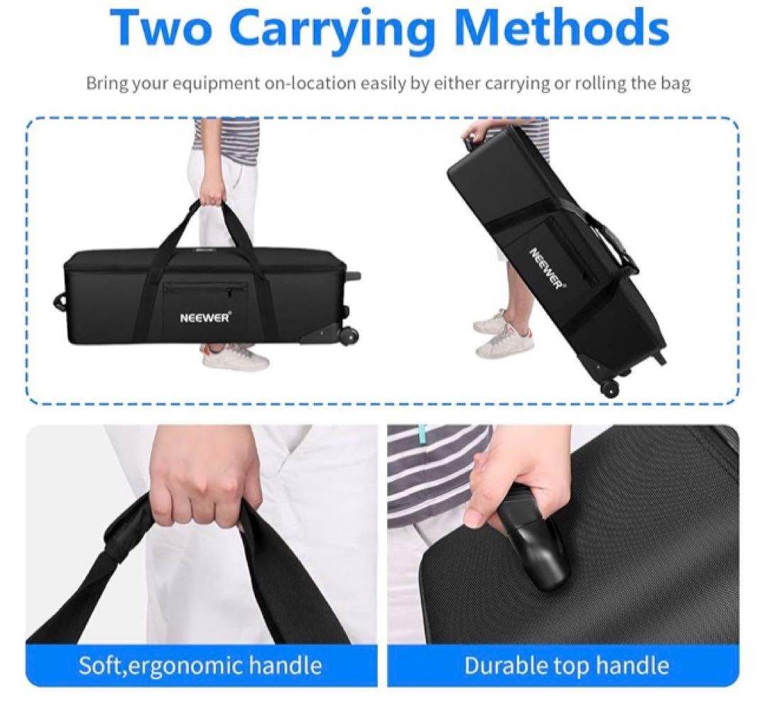 Neewer 写真スタジオ機器ケース ローリングバッグ