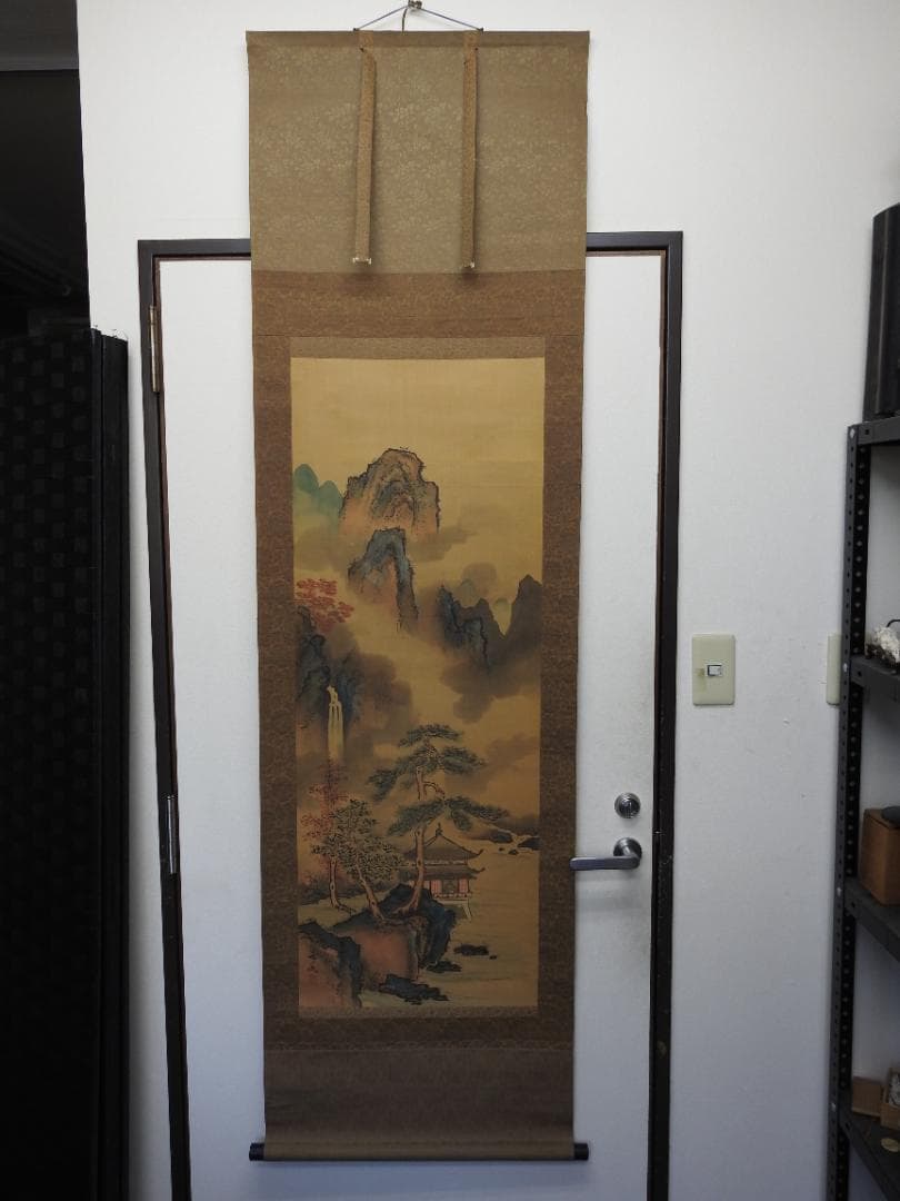 谷文晁　双幅　保存箱　M1531