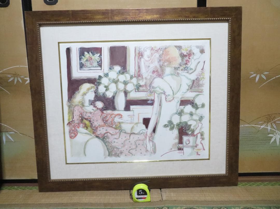 ◆ サージ・マルジス（Serge Marjisse）　水彩　「シャンパン」 ◆