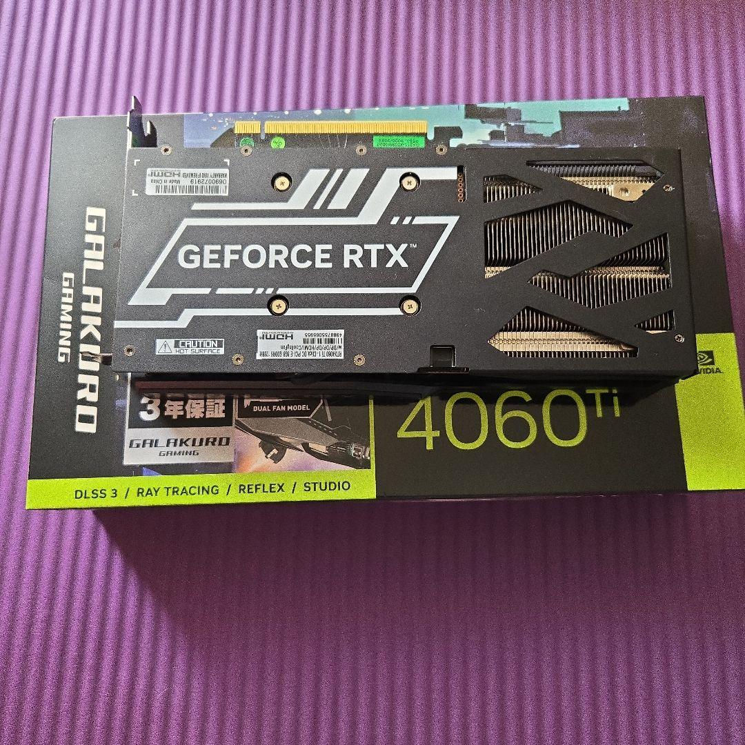 GALAKURO GeForce RTX 4060 Ti 8GB本体