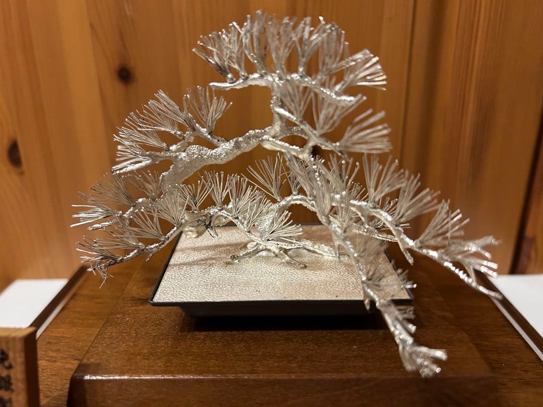 超希少【純銀製】　松　光則作　ケース付き　シルバー