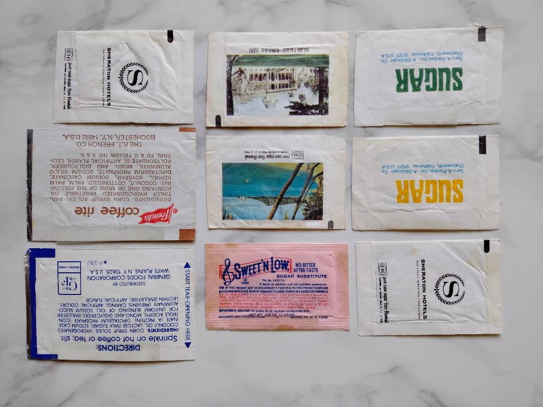 【1981年アンティーク品】当時物♡アメリカハワイ砂糖の空袋などおまとめ