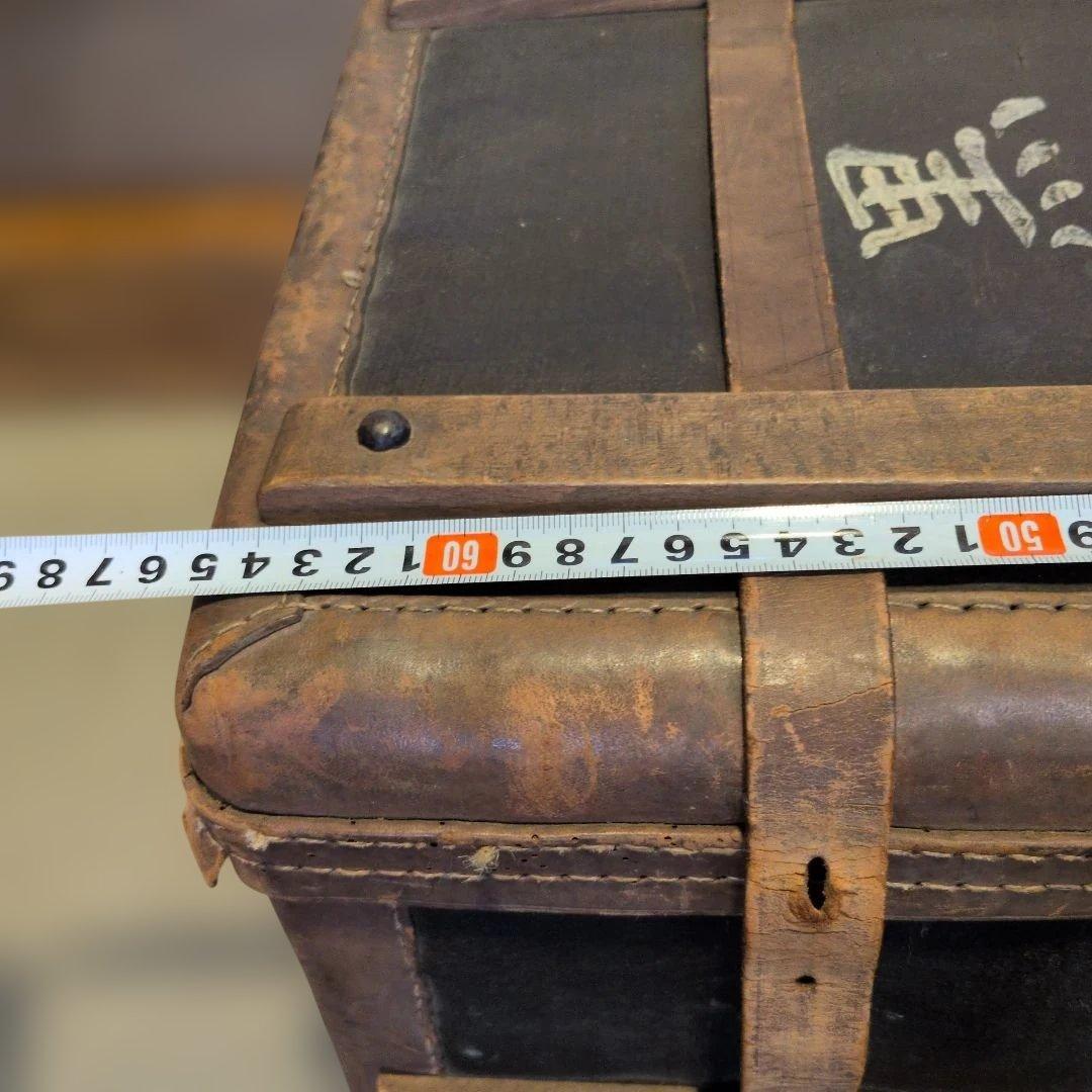 旧日本軍　ヴィンテージ レザー収納トランク