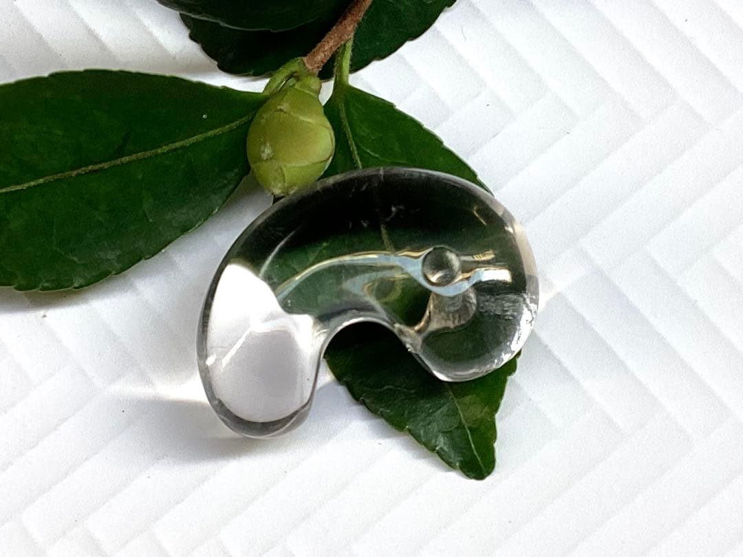 ✳黒平鉱山*茶水晶勾玉*スモーキークォーツ*煙水晶* 抜群の透明感　希少レア物‼️