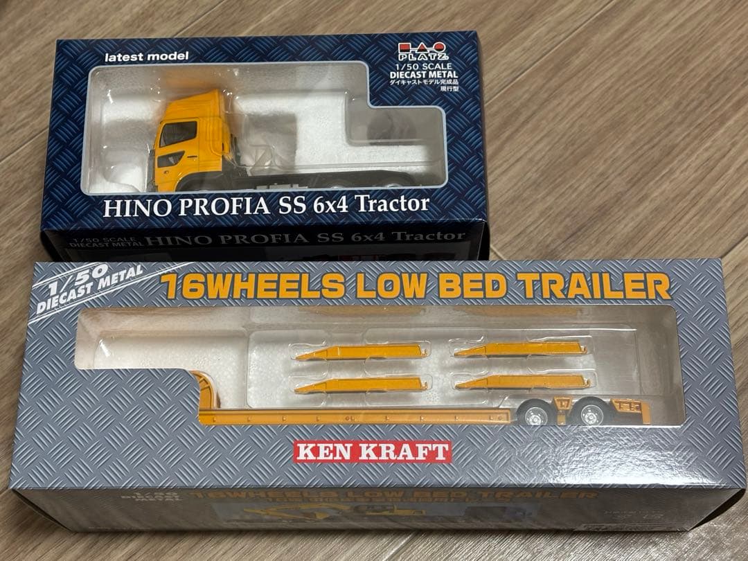 ケンクラフト　1/50 日野プロフィア SS 6x4トラクター＆トレーラーセット