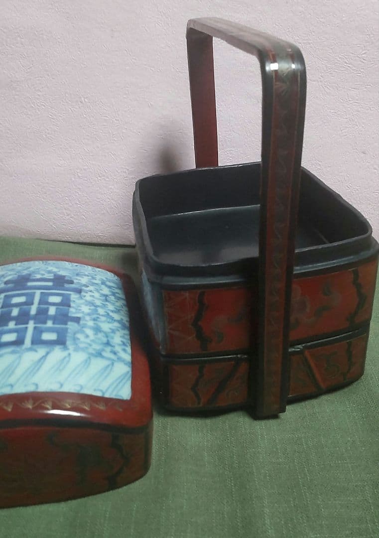 (61*Z234)*漆器 重箱 清朝 中国骨董品 茶道具陶芸