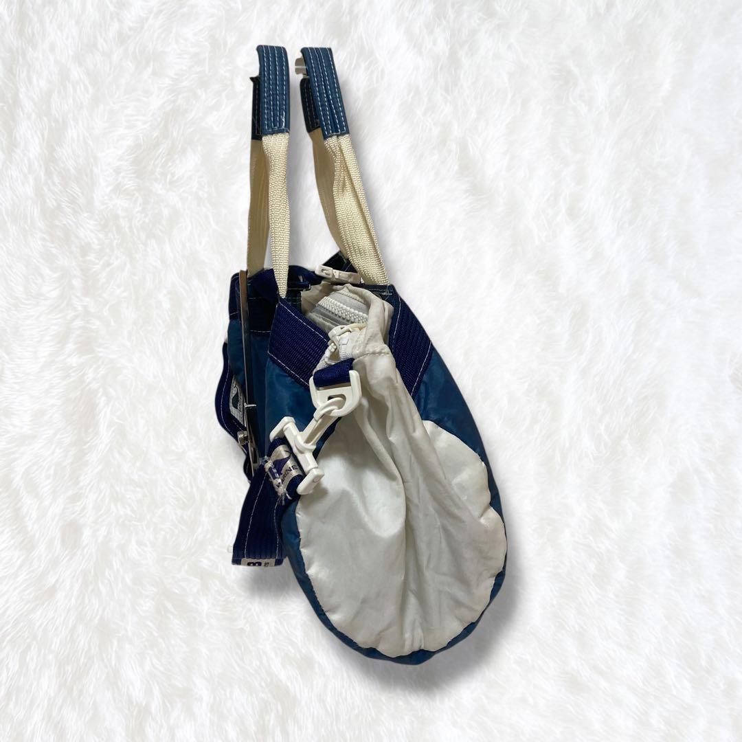 JIB ジブ ダッフルバッグ 2way ショルダーバッグ セイルクロス 紺 白