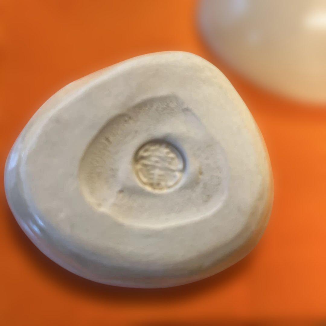 香合　萩焼　十二代　田原陶兵衛造　蛤香合　共箱