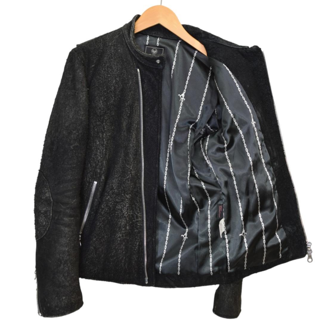 バックボーン BACK BONE ホーススウェード シングルライダースジャケット
