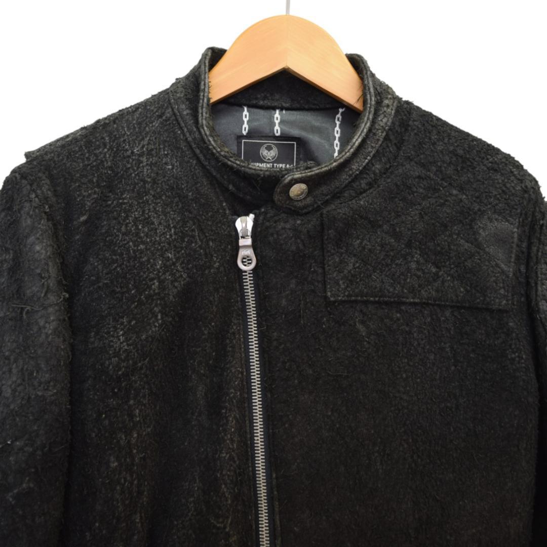 バックボーン BACK BONE ホーススウェード シングルライダースジャケット