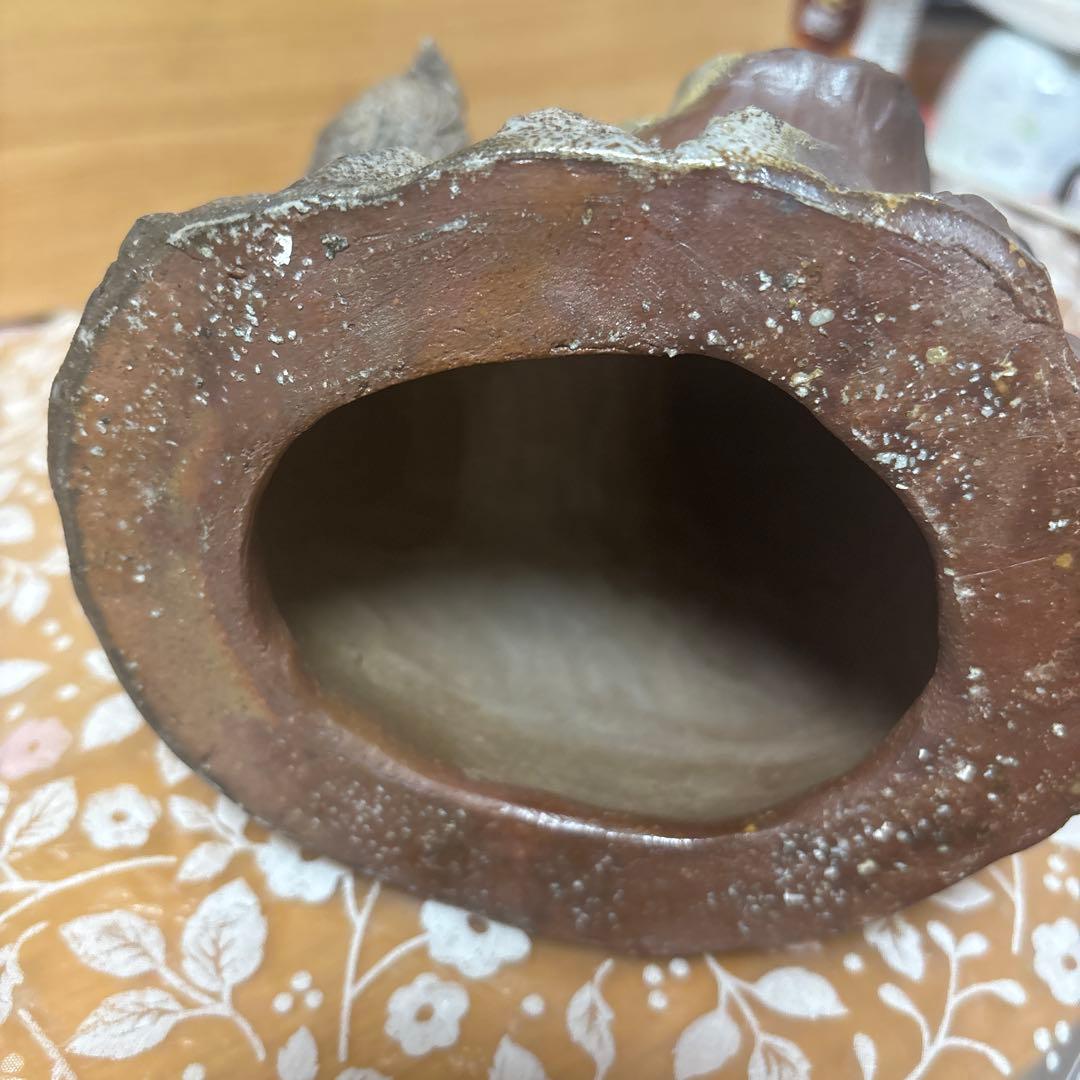 藤原陶臣 備前焼 双鶏の置物