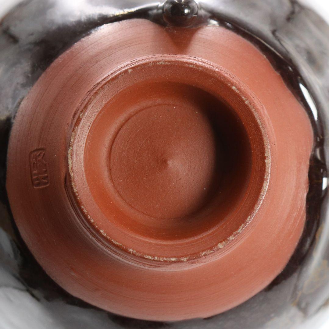 三代 伊藤赤水作 佐渡無名異焼 抹茶碗 共箱共布 茶道具　AT162　SS1