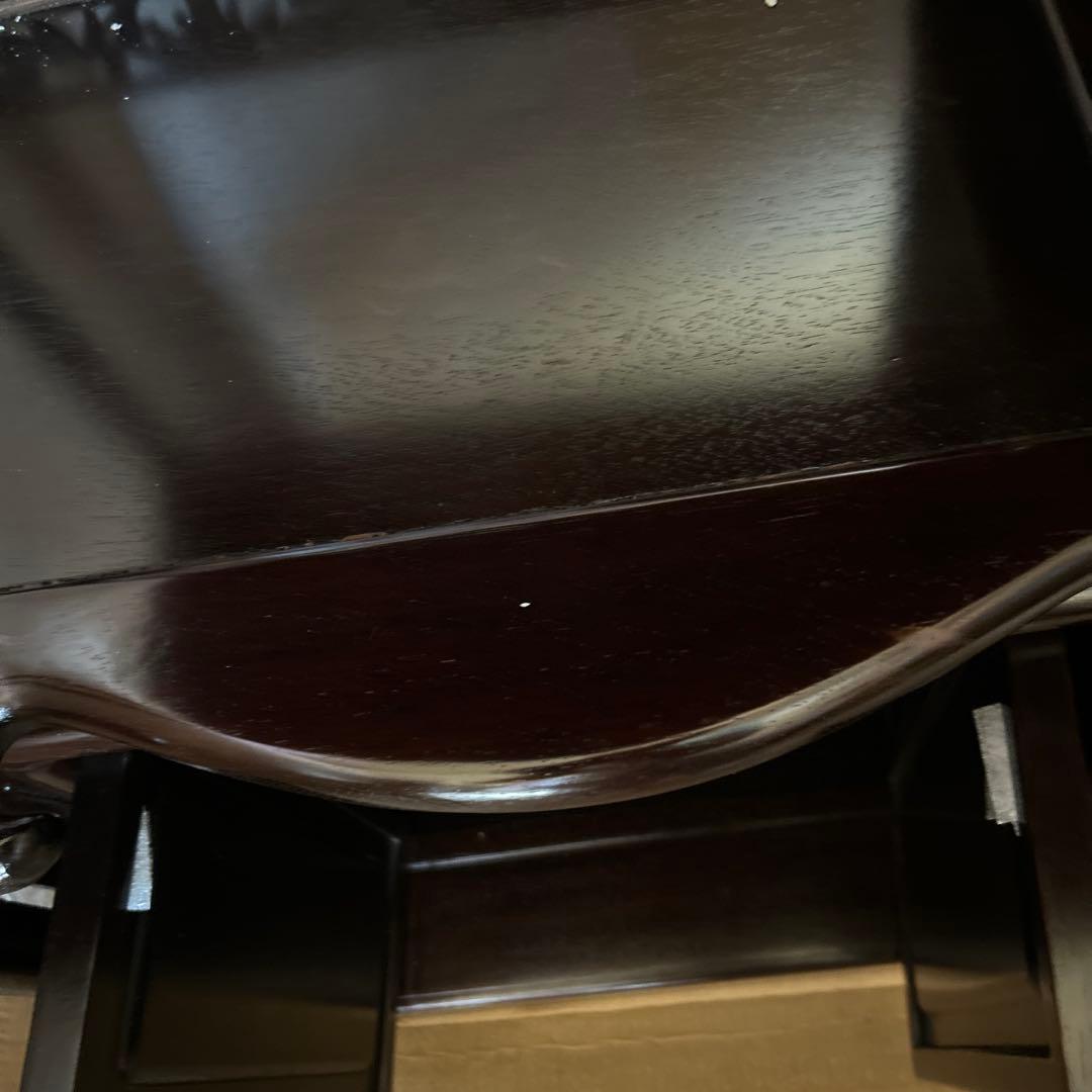 引き取り希望！ダークブラウン木製唐木飾り棚