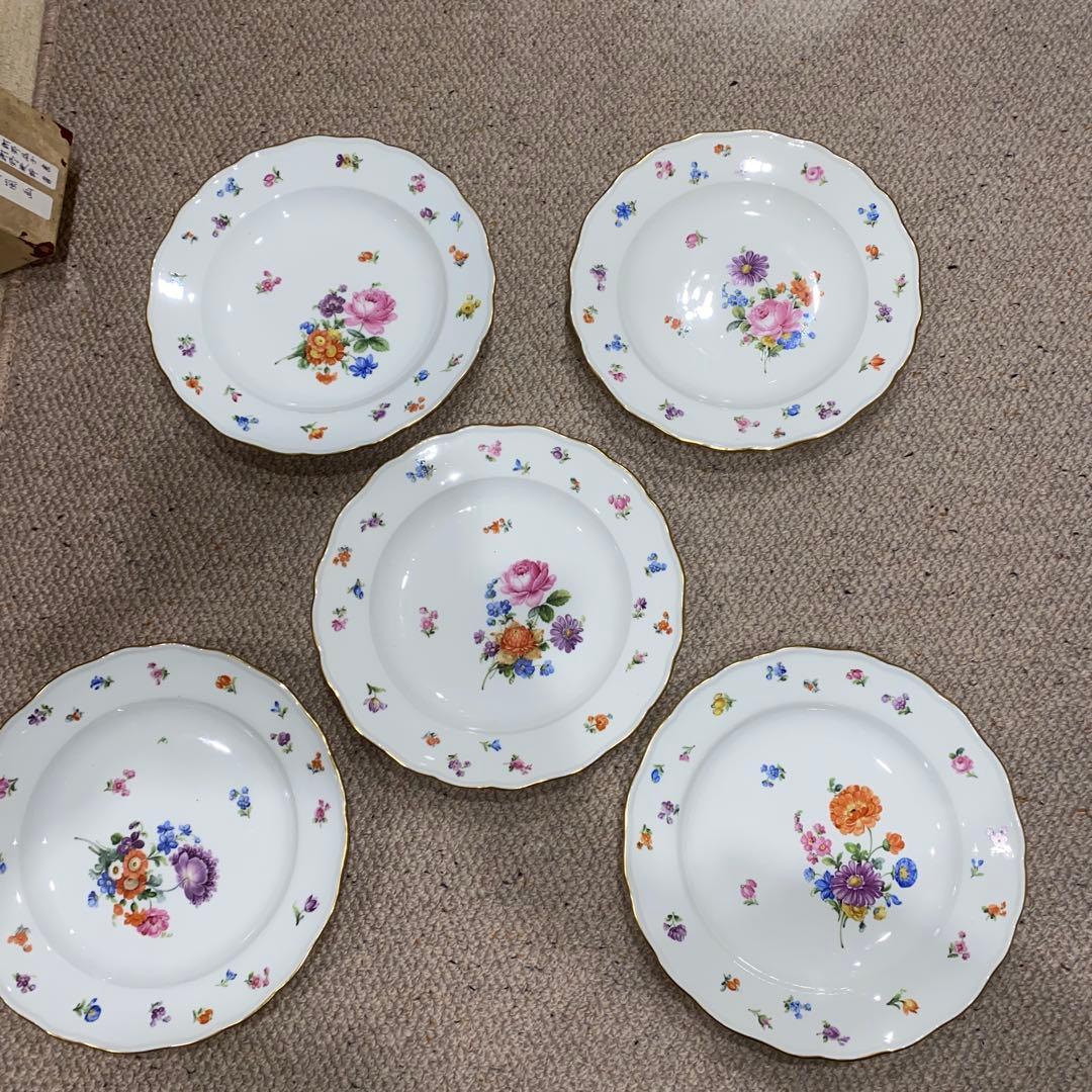 マイセン 大皿　24cm 5枚セット　スクラッチ無し