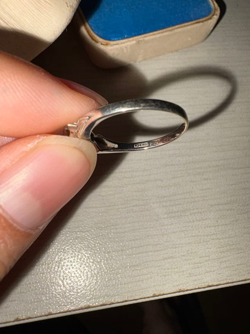 ダイヤモンド装飾 シルバーリング 2つセット