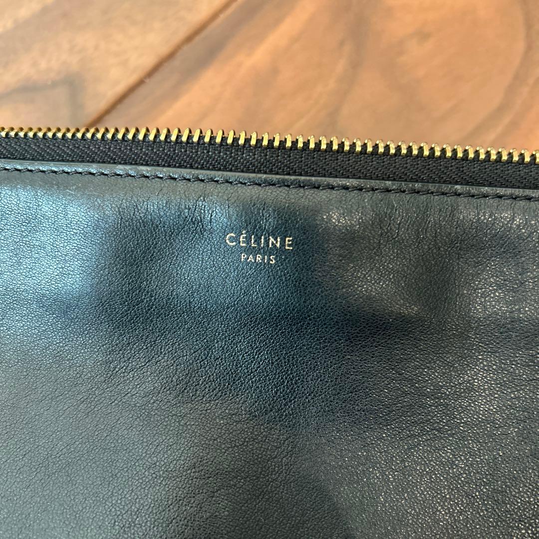 CÉLINE 黒 レザー ショルダーバッグ