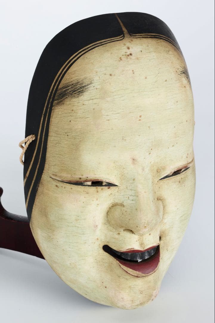 能面師 佐藤助雄 木彫能面 小面 在銘 箱付 狂言 能楽 伝統芸能 時代能面