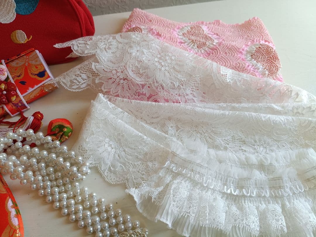 専用です☆レトロポップ調の着物と作り帯セット☆７歳七五三