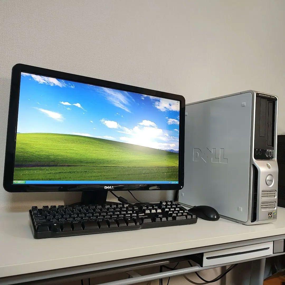 【美品】DELL DIMENSION C521据置型PC+24インチモニタセット