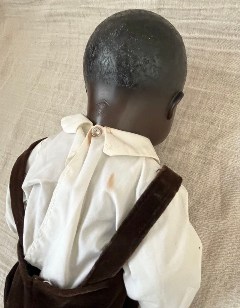 ドイツアンティークヴィンテージブラック褐色肌ドール人形ビスクドールベビーレトロ