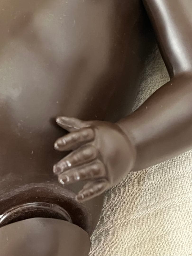 ドイツアンティークヴィンテージブラック褐色肌ドール人形ビスクドールベビーレトロ