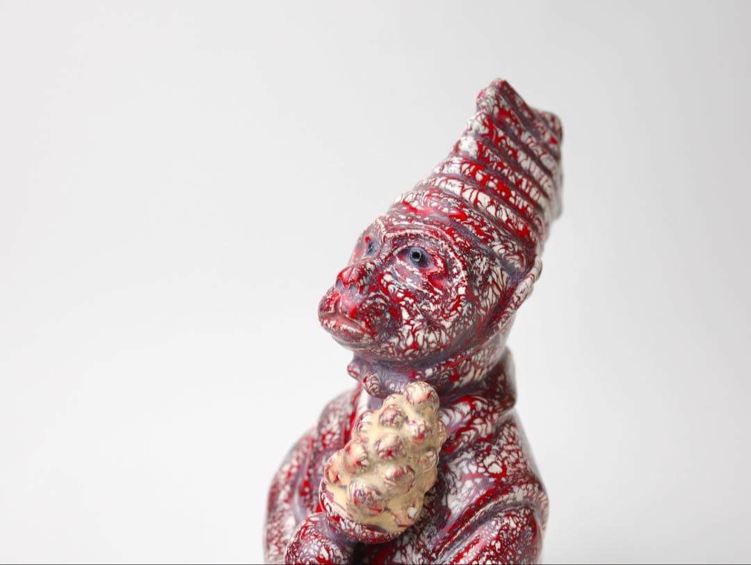 箕面焼　松田箕山　猿　置き物