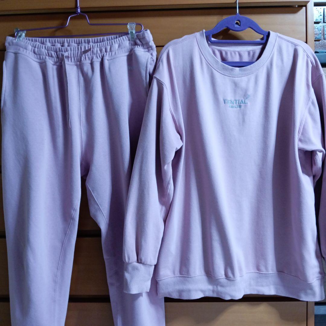 TENTIAL BAKUNE 【リカバリーウェア】ピンクスウェットセットXL、