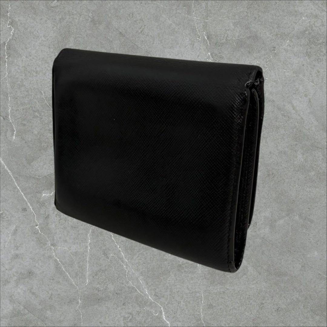 美品✨ PRADA プラダ 三つ折り財布 サフィアーノ 三角ロゴ