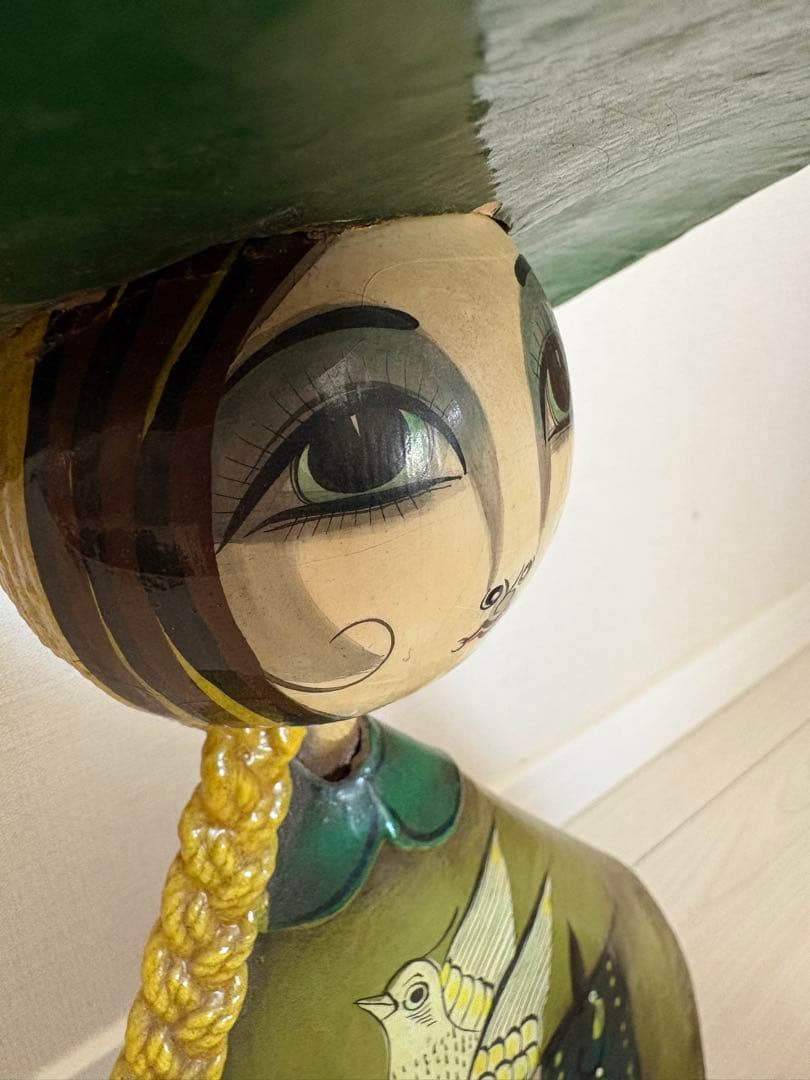 【セルメル】メキシコ民芸ドール姉妹アンティークベーパーマシェ張子1970年代