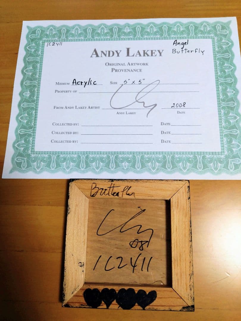 アンディ・レイキ　天使の絵　AngelButterfly　証明書付