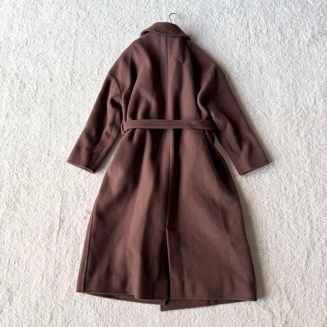 休日と詩 休日のモッサコート チェスターコート オオカミとフクロウ ブラウン