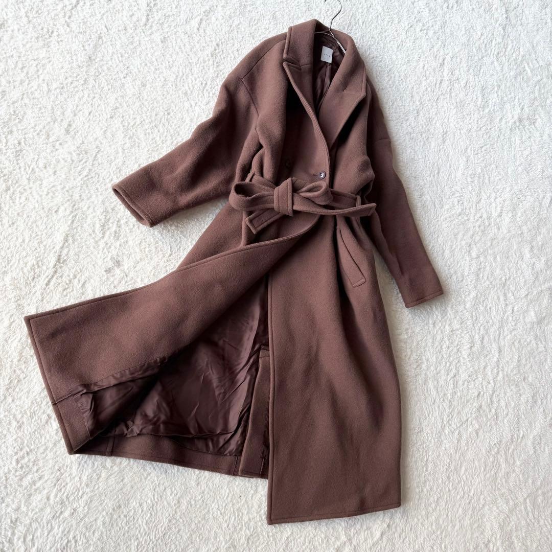 休日と詩 休日のモッサコート チェスターコート オオカミとフクロウ ブラウン