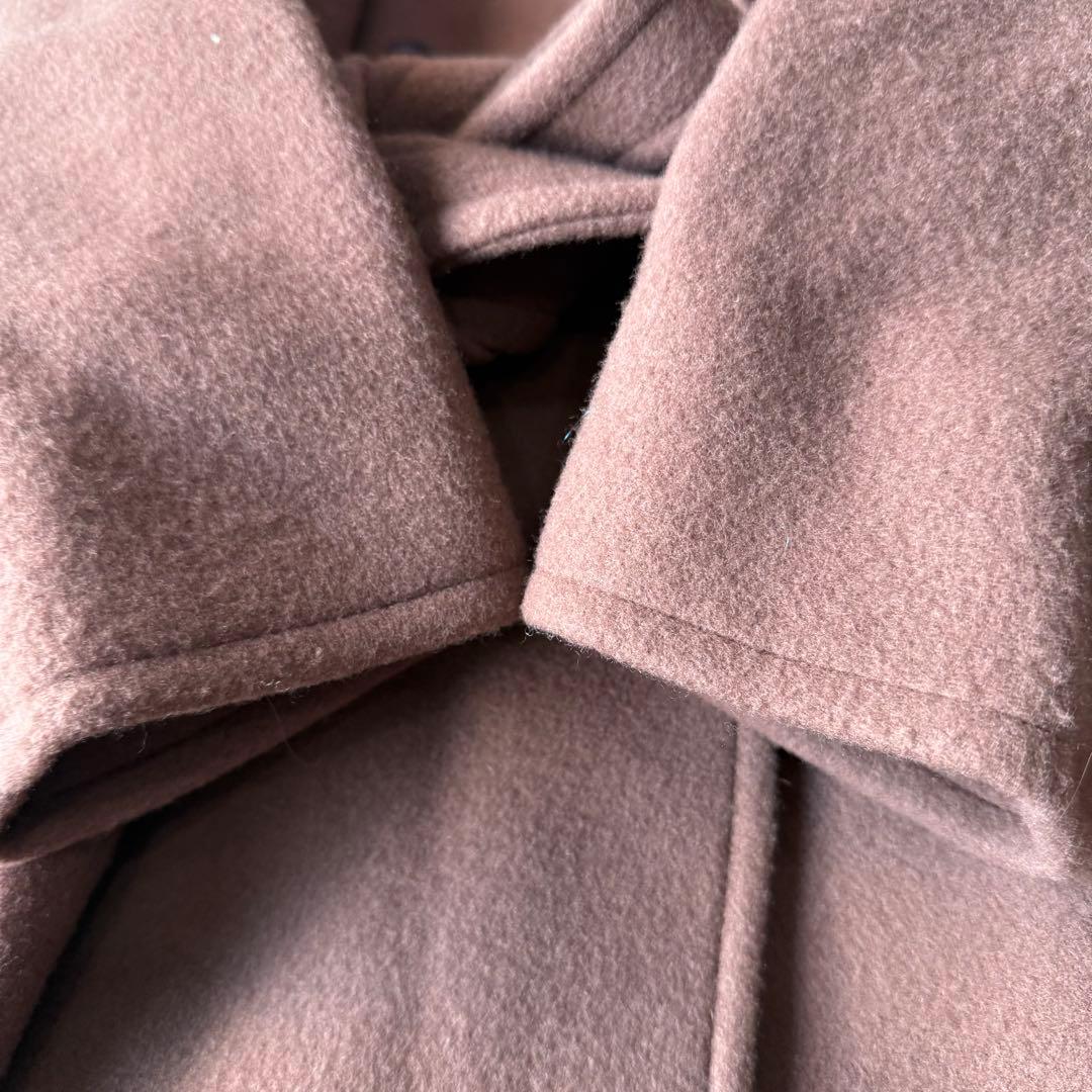 休日と詩 休日のモッサコート チェスターコート オオカミとフクロウ ブラウン