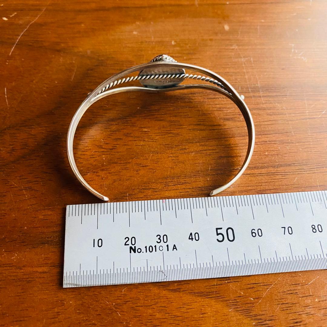 インディアン ジュエリー オニキス シルバー バングル