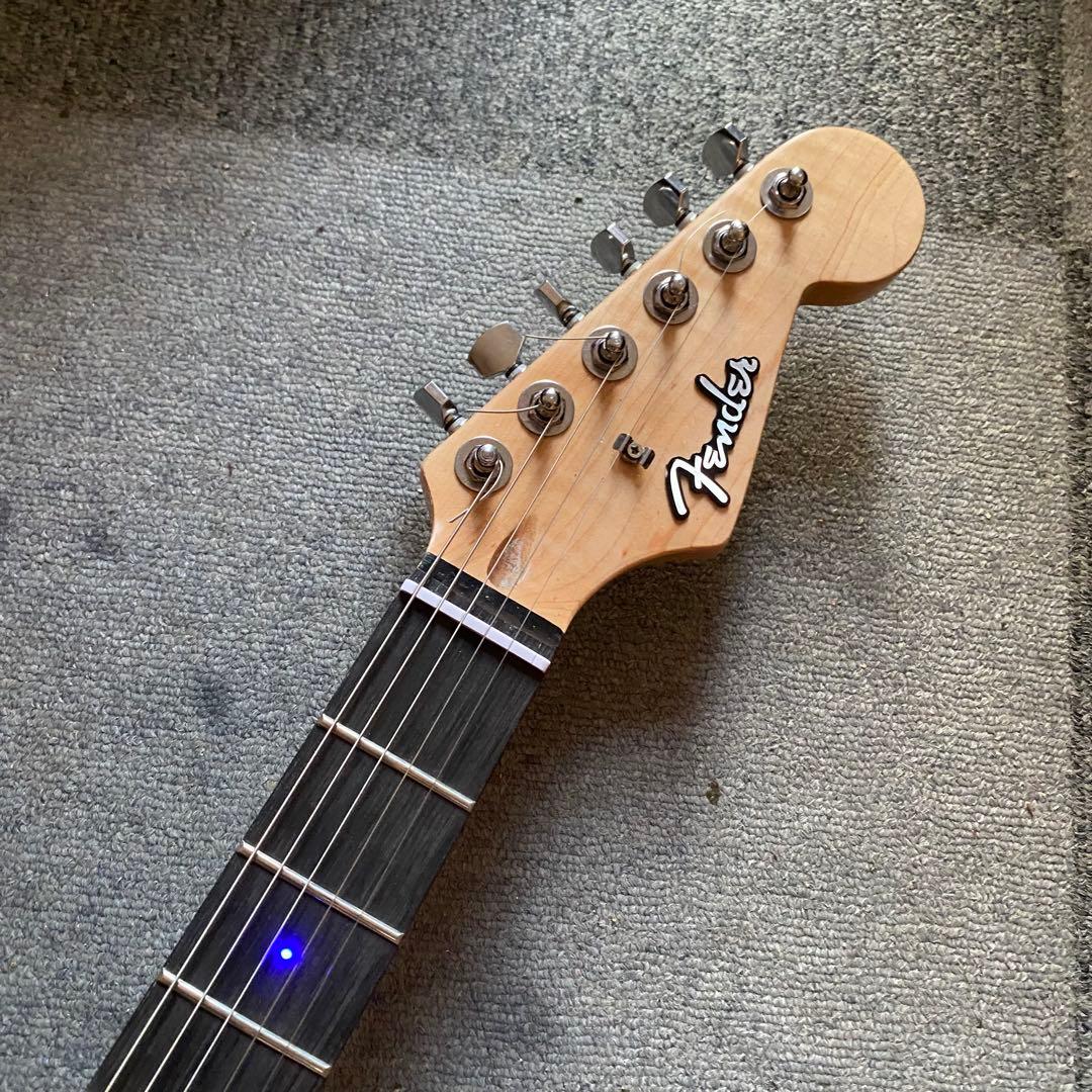 LEDネック！ブラックストラトキャスター！LIVE激目立ち！一点物