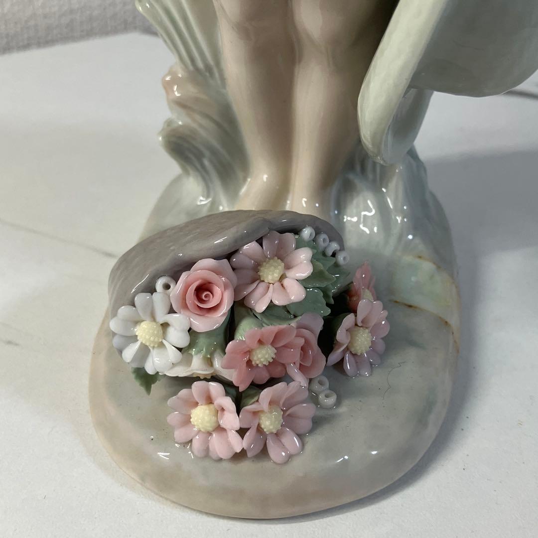 LLADRO リヤドロ 1285 帽子を持つ少女 花籠 フィギュリン 箱付