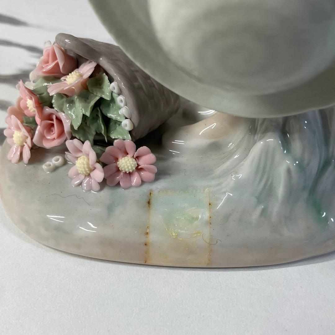 LLADRO リヤドロ 1285 帽子を持つ少女 花籠 フィギュリン 箱付