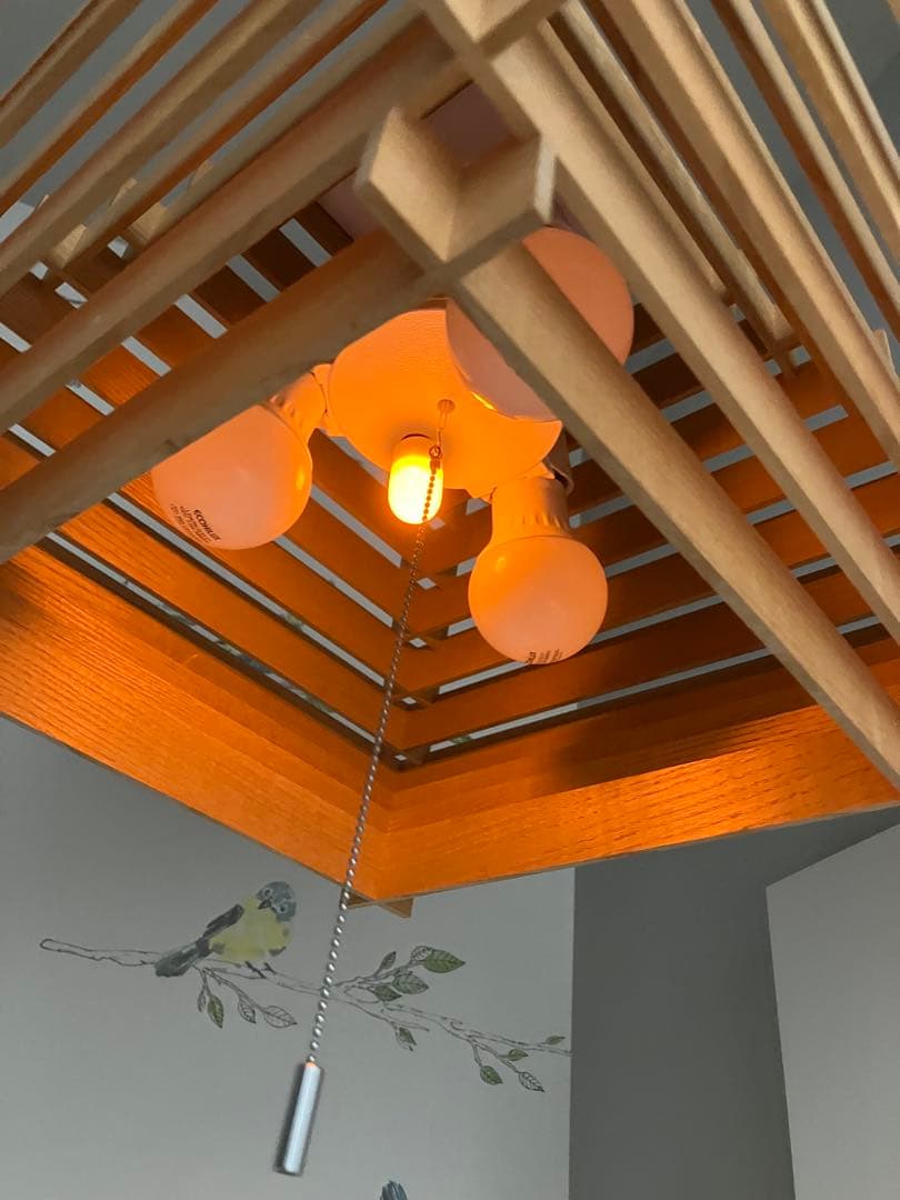 木製ペンダントライト 4灯式