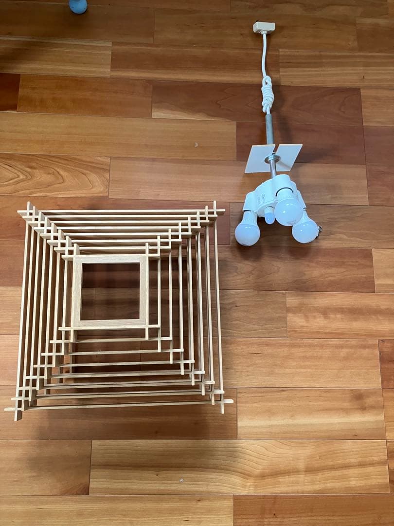 木製ペンダントライト 4灯式