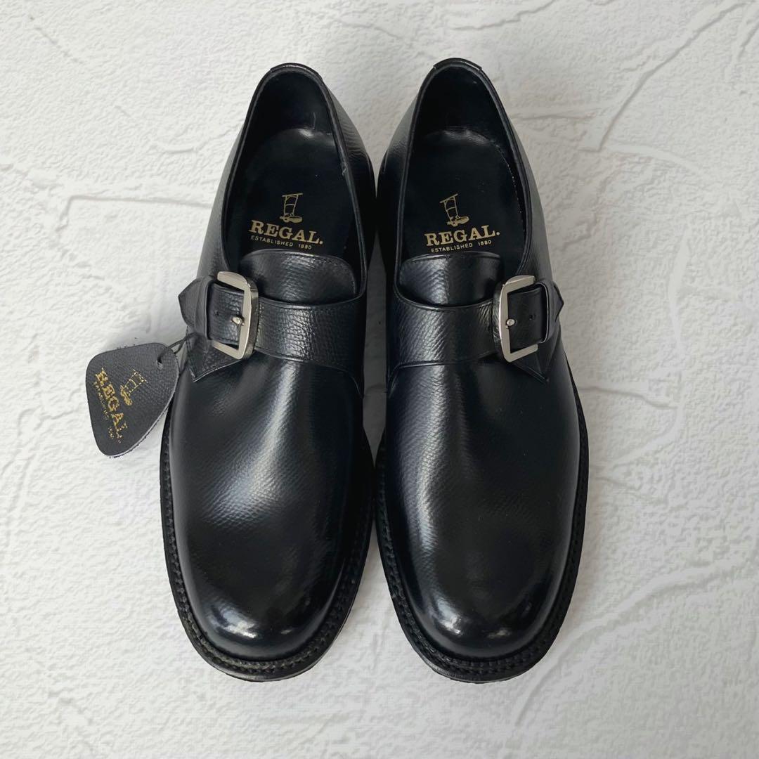 【新品未使用】リーガル シングルモンクストラップ ビジネス シューズ 25cm