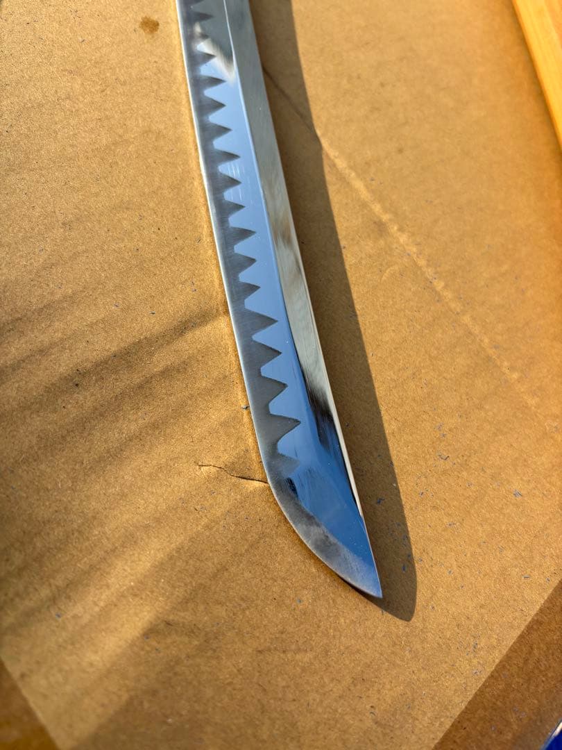 模造刀 白鞘 日本刀　美品　日本刀 波刃 木製柄