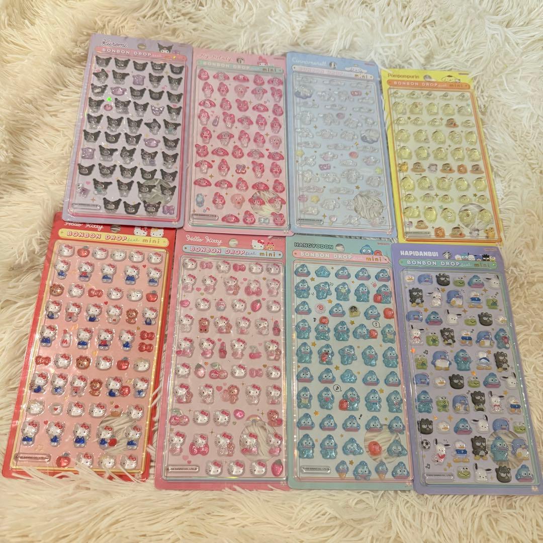 ボンボンドロップシールmini サンリオ　８枚セット