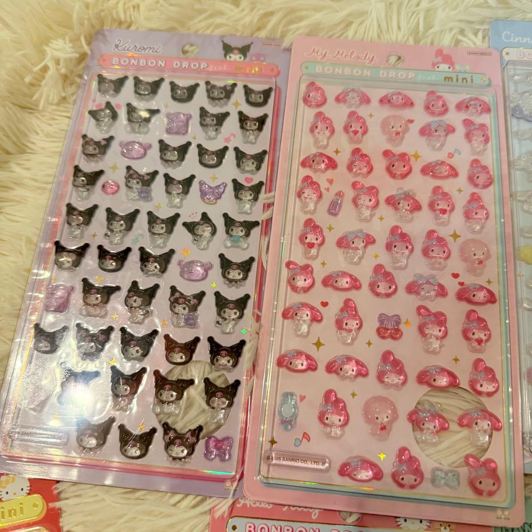 ボンボンドロップシールmini サンリオ　８枚セット